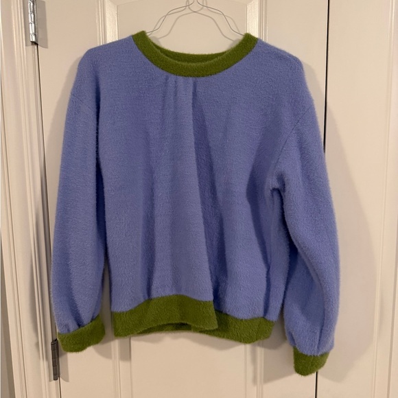 Maeve Sweaters - Maeve Lavender and Olive Crew Neck Sweater